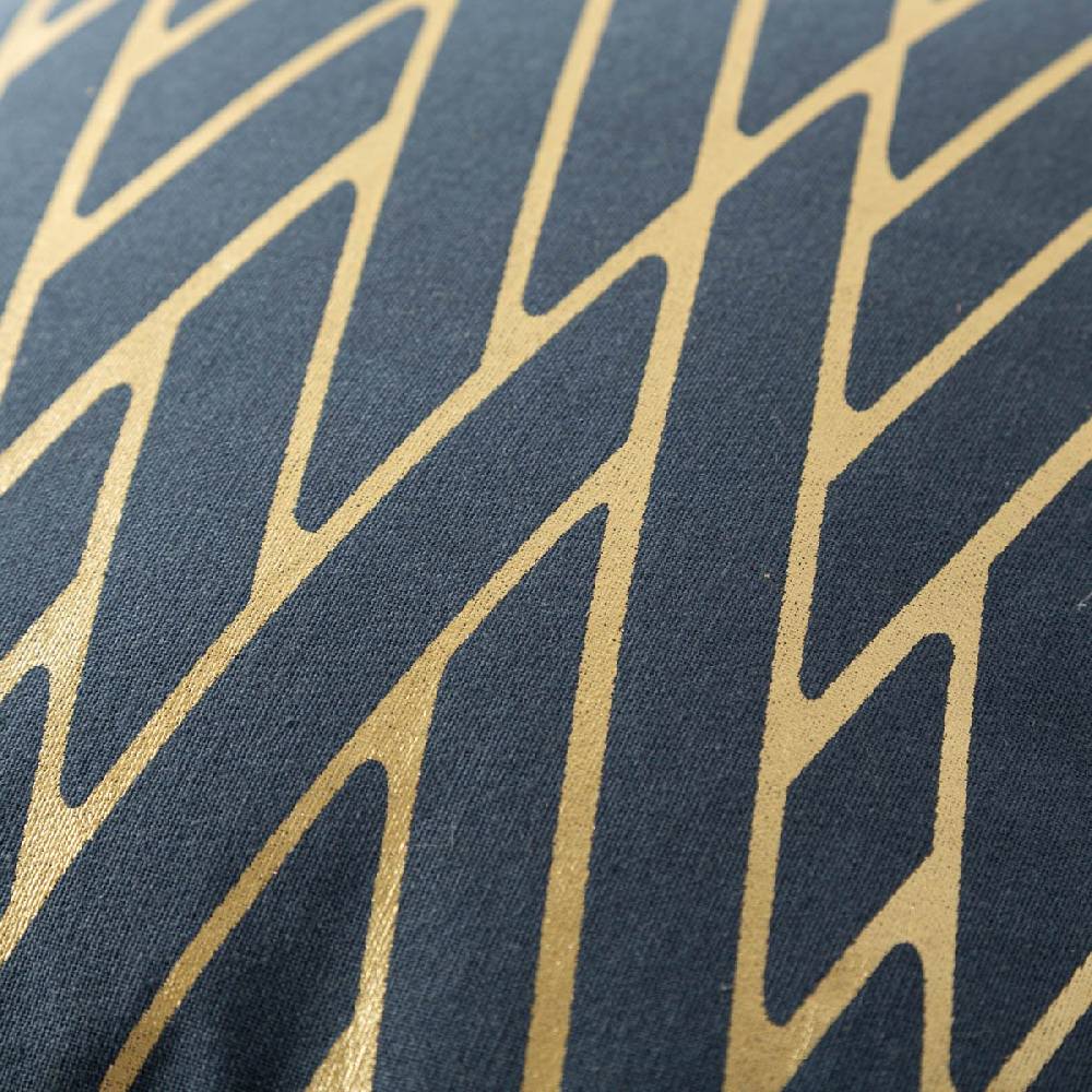 Schöner Leben Kissen Houston in Blau mit Metallic-Effekten in Gold 40x40cm Rabatte dieses Monats