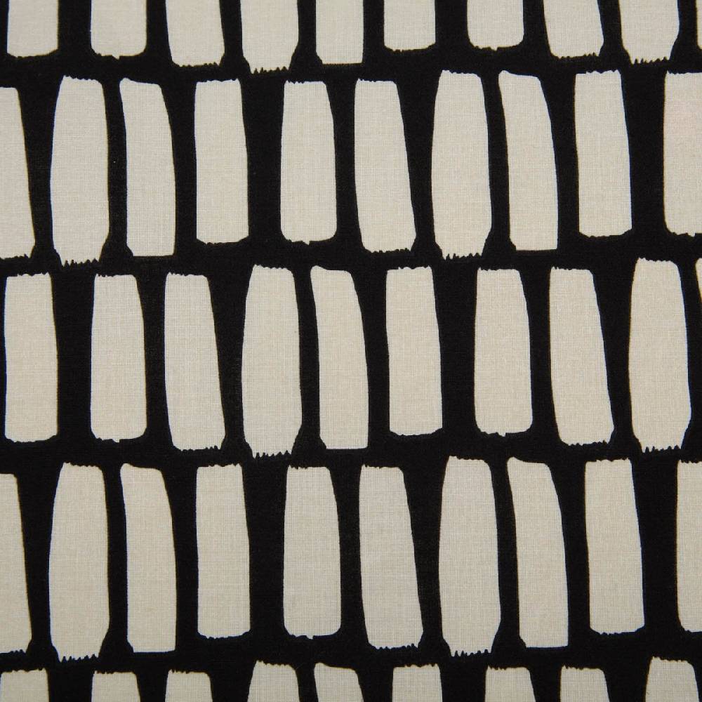 Schöner Leben Tischdeckenstoff abwaschbar Baumwollstoff beschichtet DOTS AND STRIPES Striche schwarz offweiß 1,45m Breite Sonderangebot