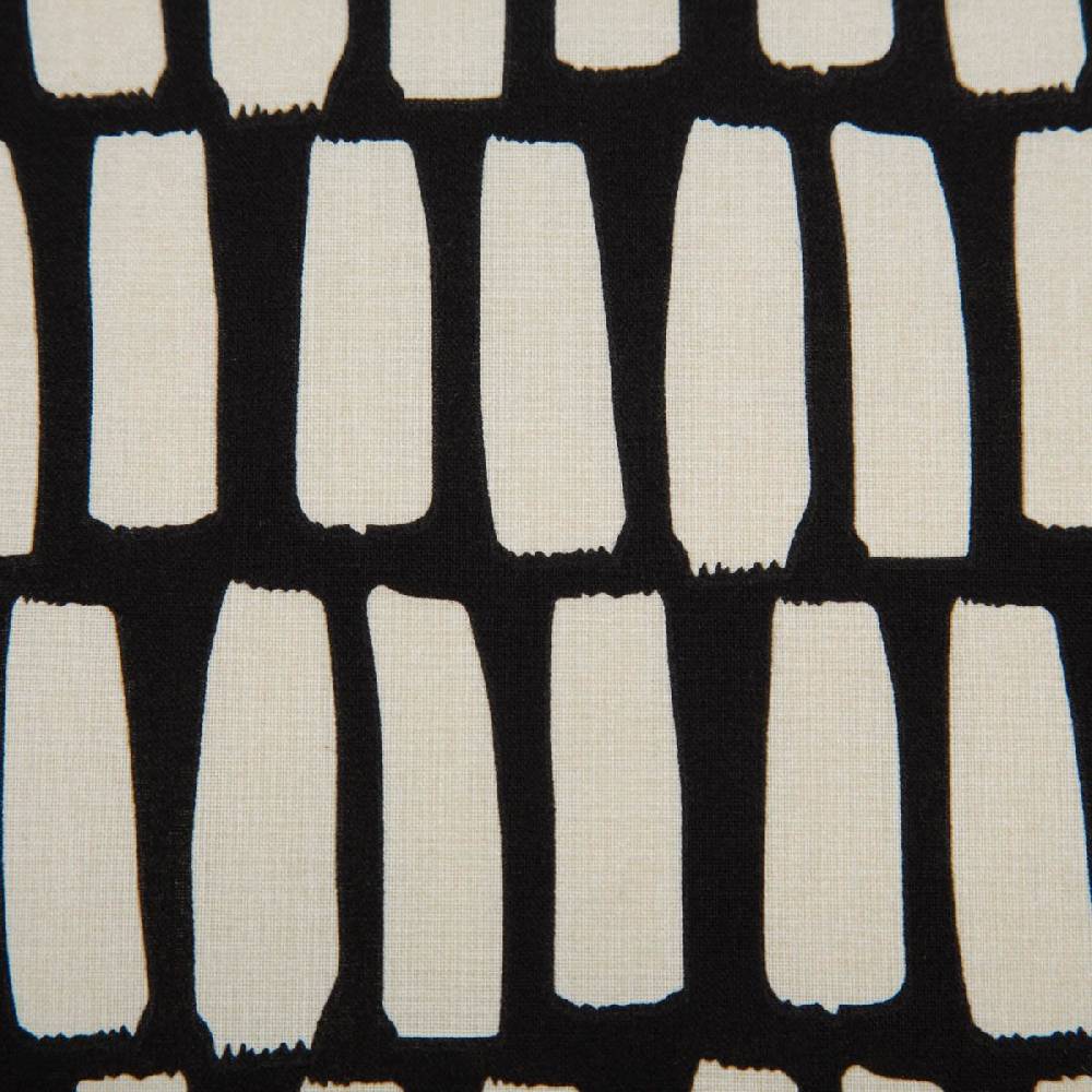Schöner Leben Tischdeckenstoff abwaschbar Baumwollstoff beschichtet DOTS AND STRIPES Striche schwarz offweiß 1,45m Breite Sonderangebot