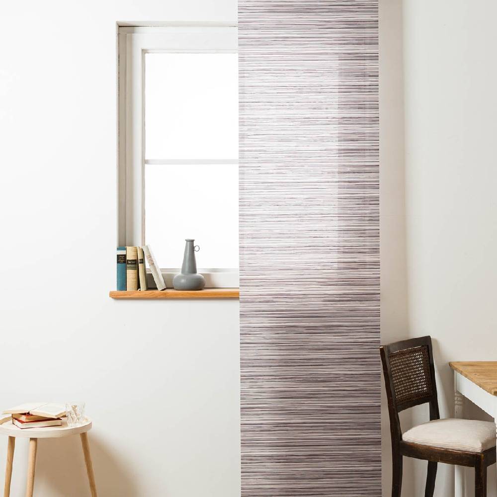 Schöner Leben Schiebegardinen Meterware Streifen aubergine 60cm Breite Exklusivangebot