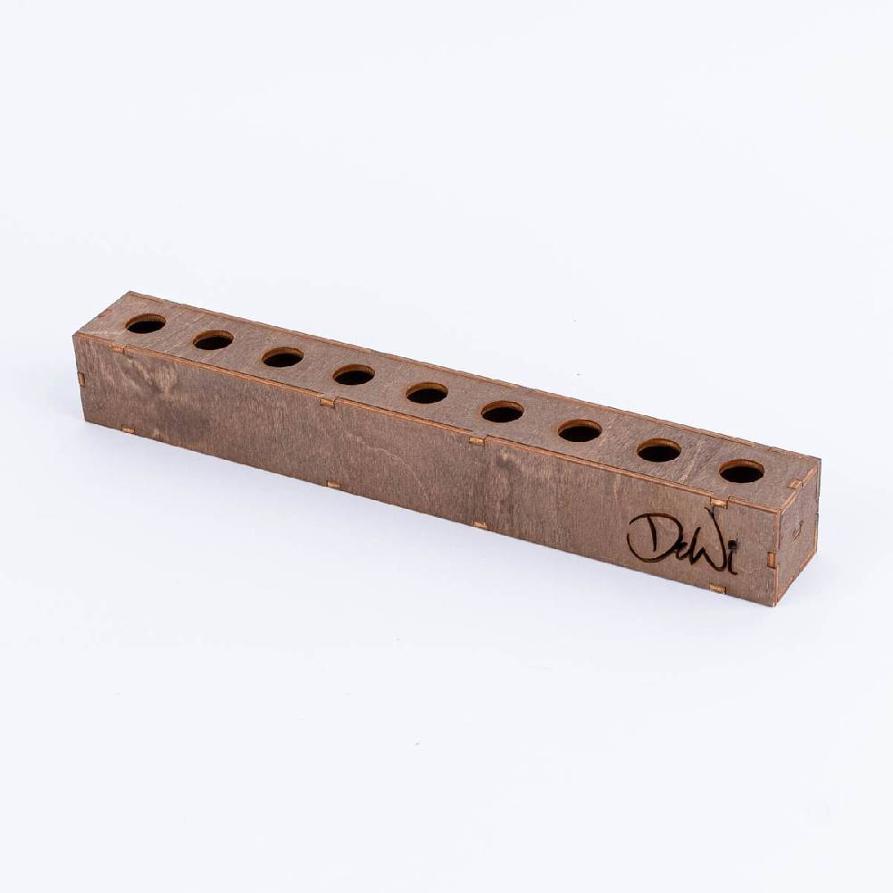Schöner Leben 8er Gewürzständer für Reagenzgläser Birkensperrholz 30x4x4cm von DeWi