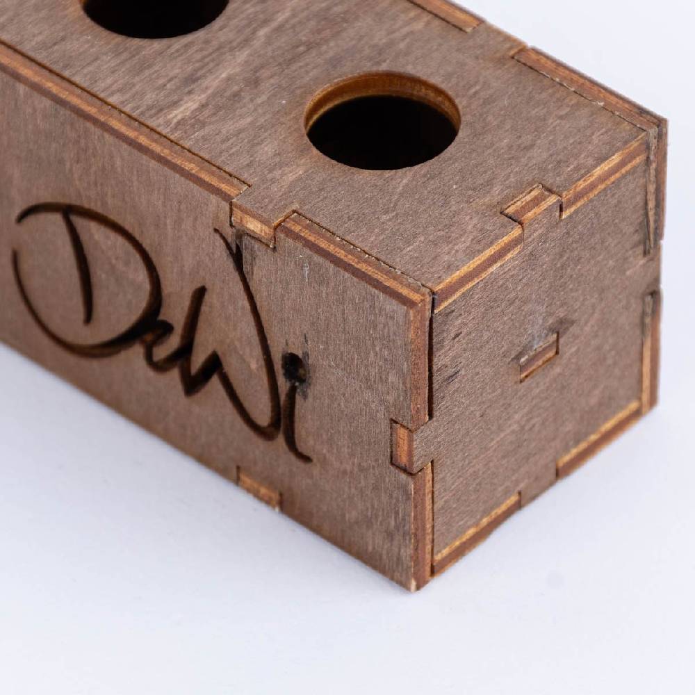 Schöner Leben 8er Gewürzständer für Reagenzgläser Birkensperrholz 30x4x4cm von DeWi Neueste Stile