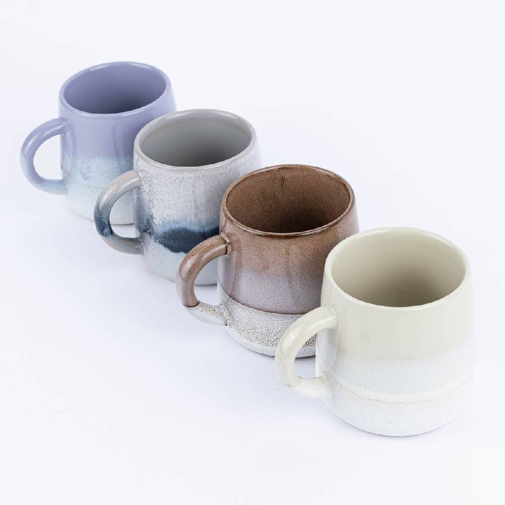 Schöner Leben Sass & Belle Tasse Mojave glasiert Steinzeug braun weiß 350ml Letzte 2 Tage