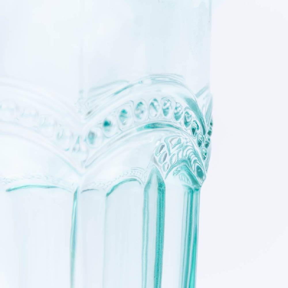 Schöner Leben Sass & Belle Krug Glas Punkte türkis transparent 20x18cm Bis zu 50% Rabatt