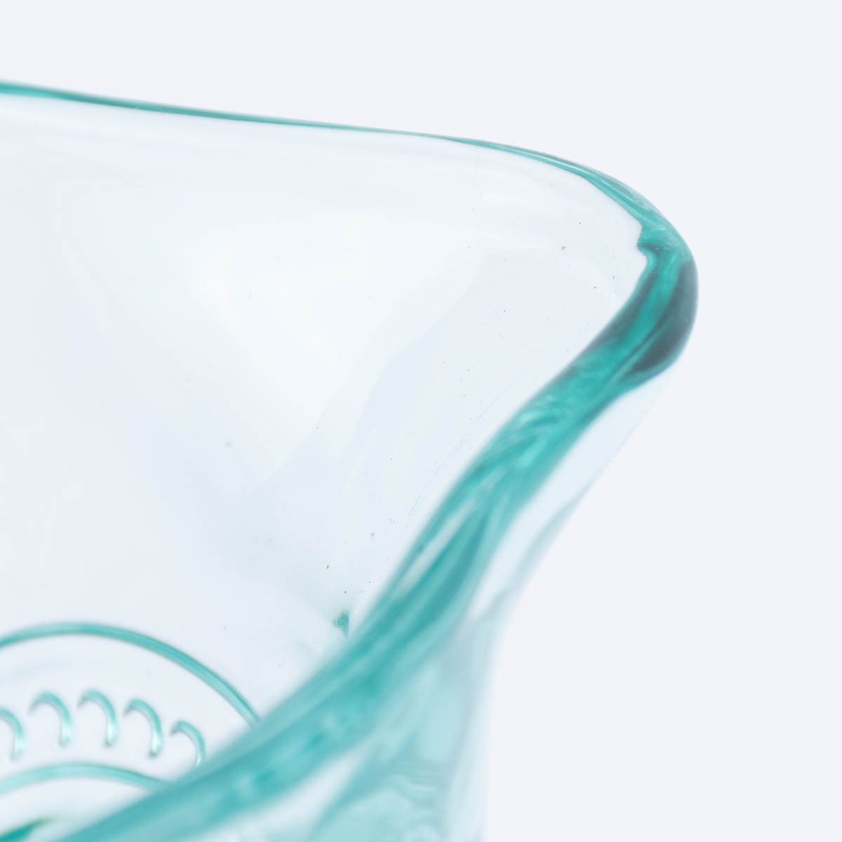 Schöner Leben Sass & Belle Krug Glas Punkte türkis transparent 20x18cm Bis zu 50% Rabatt