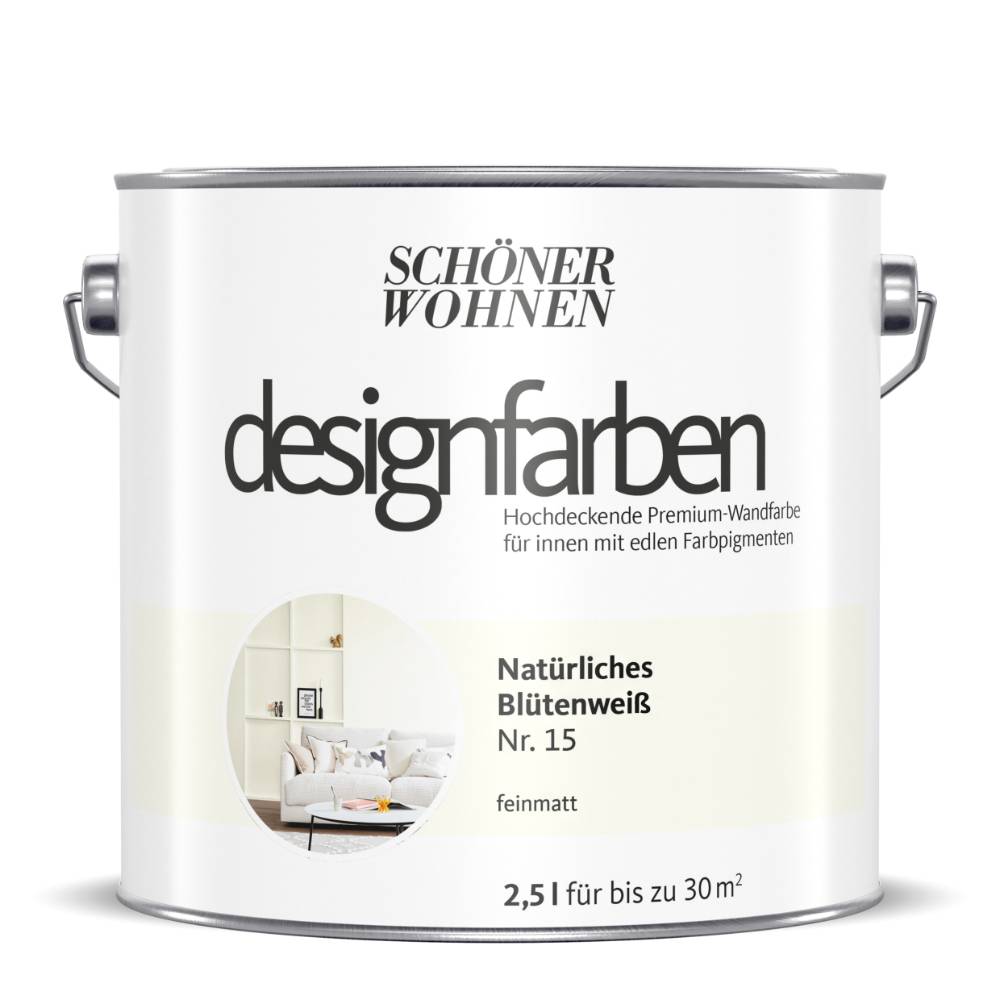 Schöner Wohnen Kollektion Designfarbe Natürliches Blütenweiß