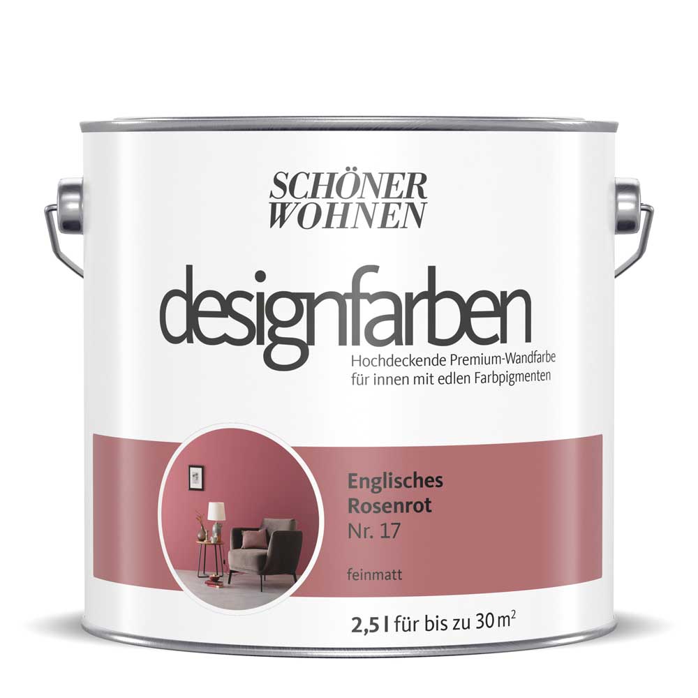 Schöner Wohnen Kollektion Designfarbe Englisches Rosenrot