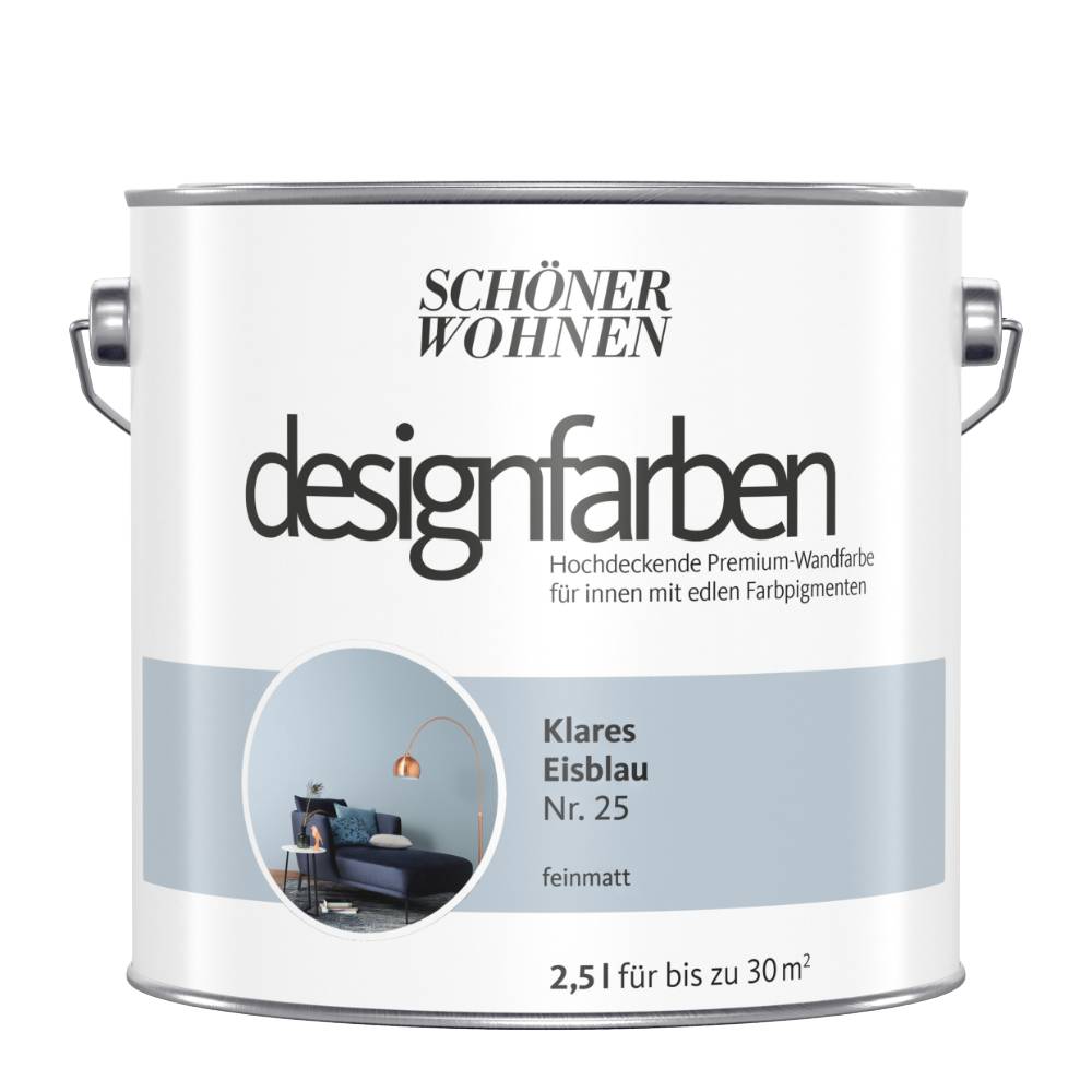 Schöner Wohnen Kollektion Designfarbe Klares Eisblau zollfrei