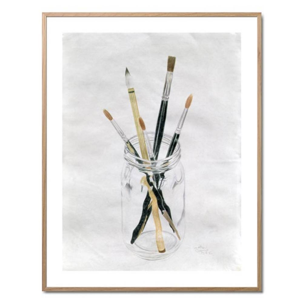 Schöner Wohnen Kollektion Gerahmter Kunstdruck 'Brushes in a Jar' von Alan Byrne