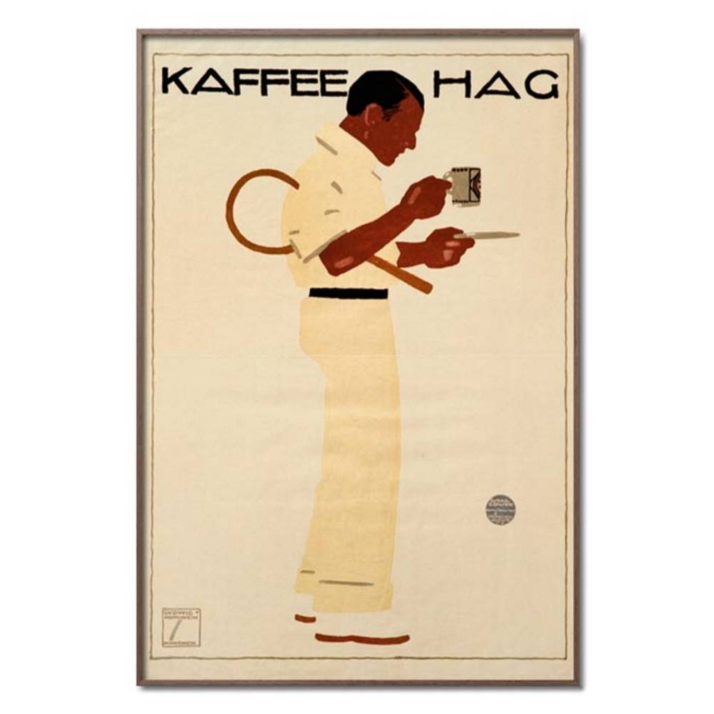 Schöner Wohnen Kollektion Gerahmter Kunstdruck 'Kaffee Hag' von Ludwig Hohlwein