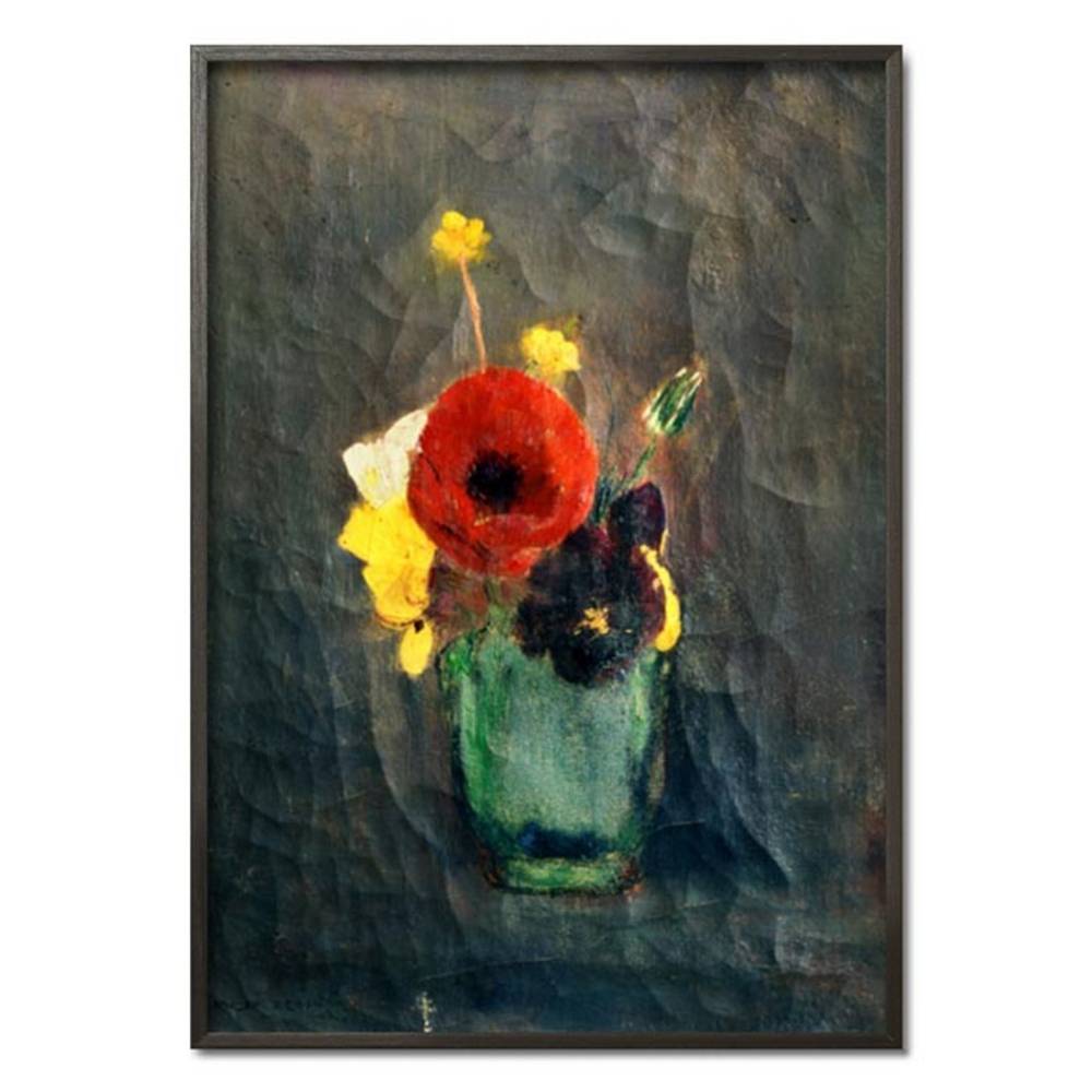 Schöner Wohnen Kollektion Gerahmter Kunstdruck 'Mohnblumen' von Odilon Redon