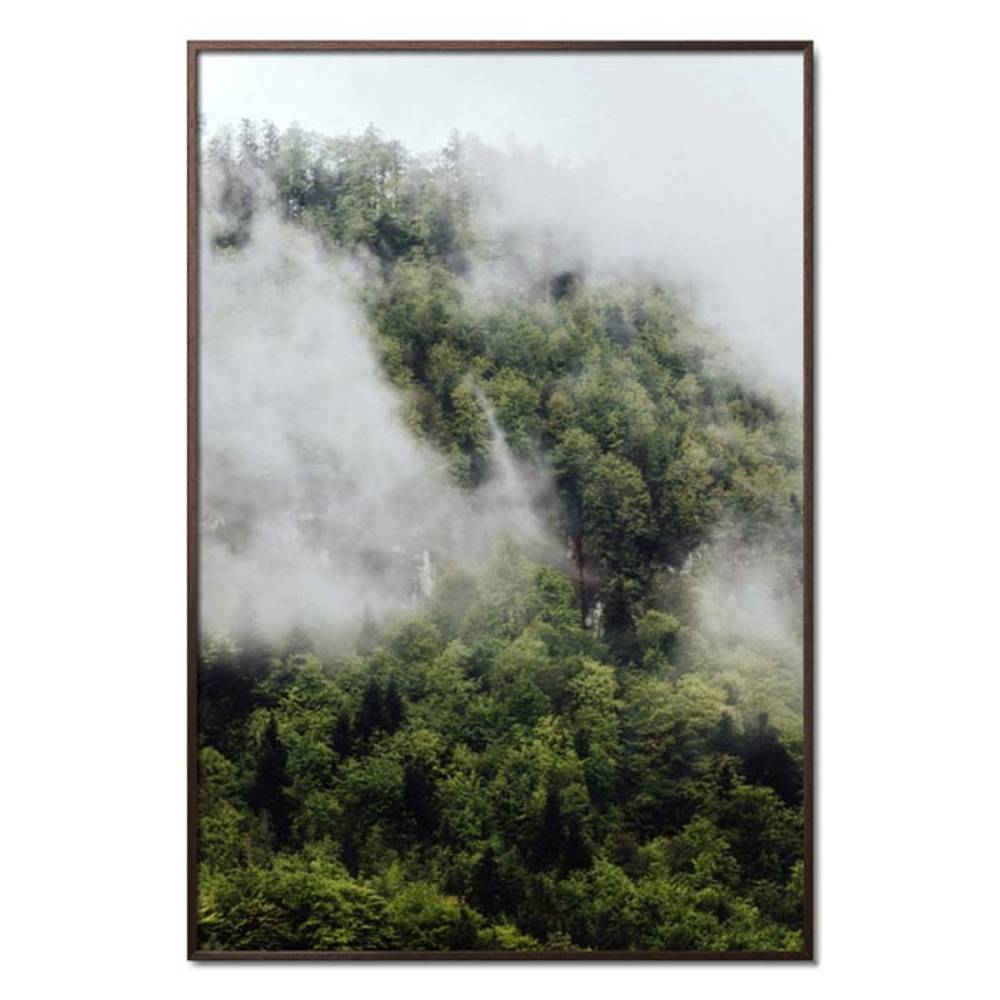 Schöner Wohnen Kollektion Gerahmter Kunstdruck 'Nebel im Bergwald' von Laura Nenz