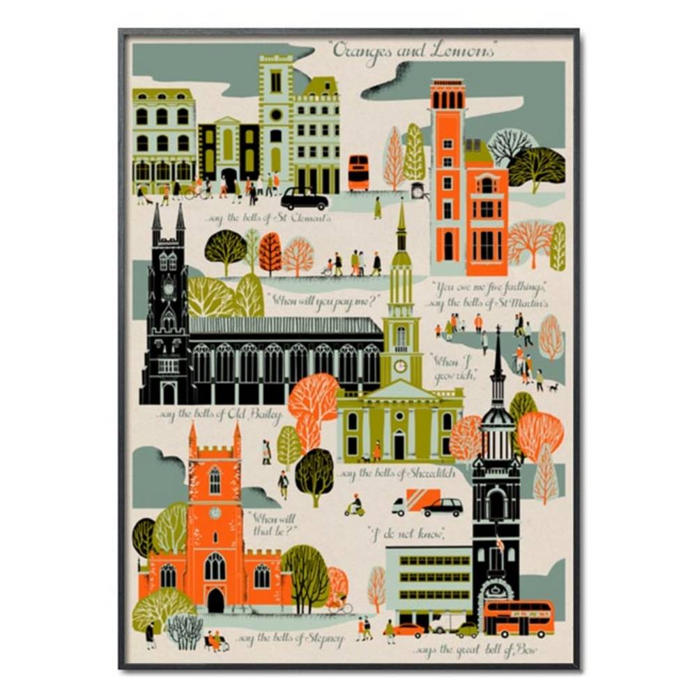 Schöner Wohnen Kollektion Gerahmter Kunstdruck 'Oranges and Lemons' von Eliza Southwood