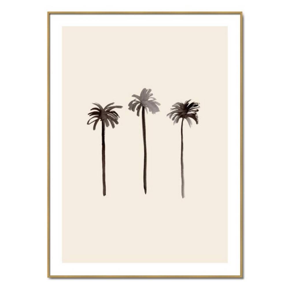 Schöner Wohnen Kollektion Gerahmter Kunstdruck 'Palm Trees Ink'