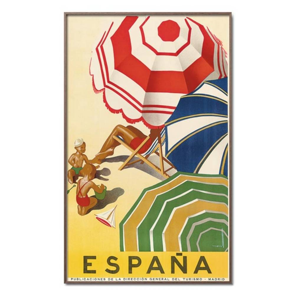 Schöner Wohnen Kollektion Gerahmter Kunstdruck 'Plakatwerbung Spanien'