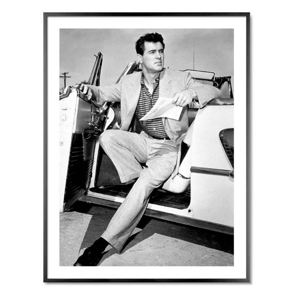 Schöner Wohnen Kollektion Gerahmter Kunstdruck 'Rock Hudson in a convertible'