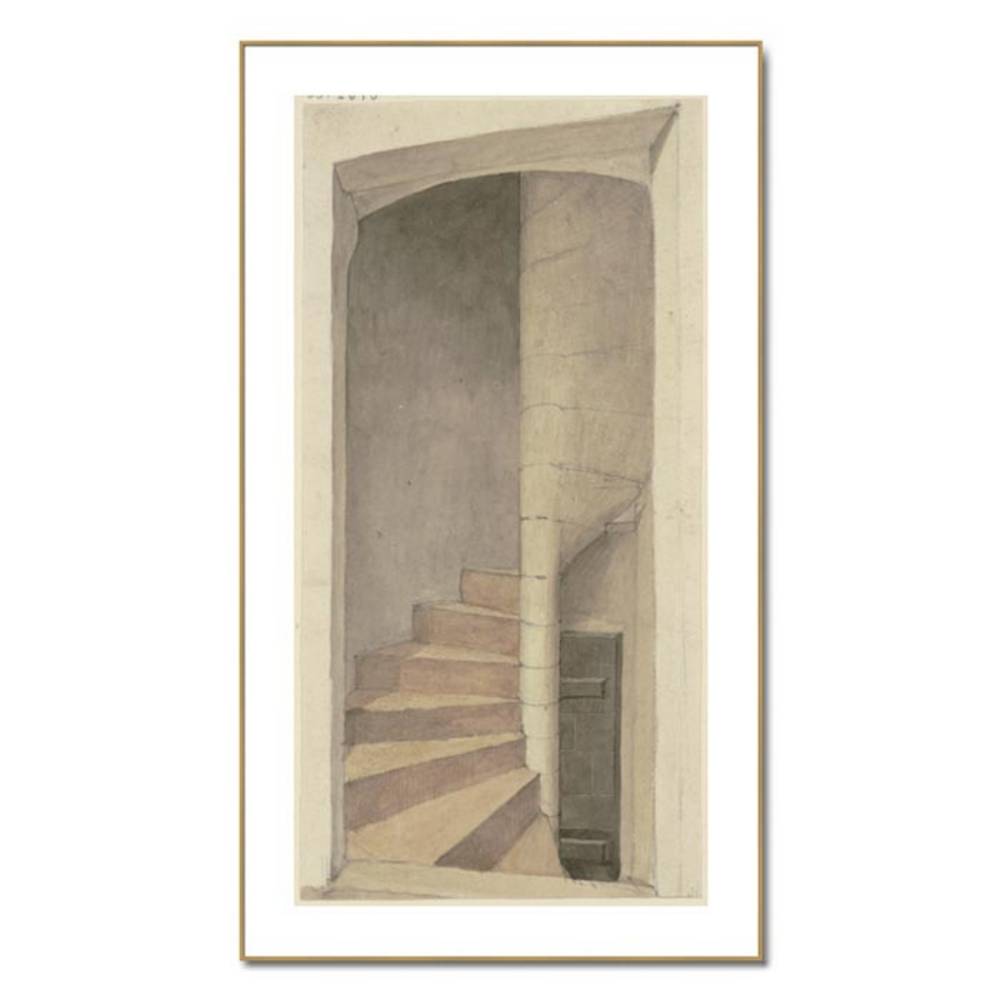 Schöner Wohnen Kollektion Gerahmter Kunstdruck 'Spindeltreppe' von Karl Ballenberger