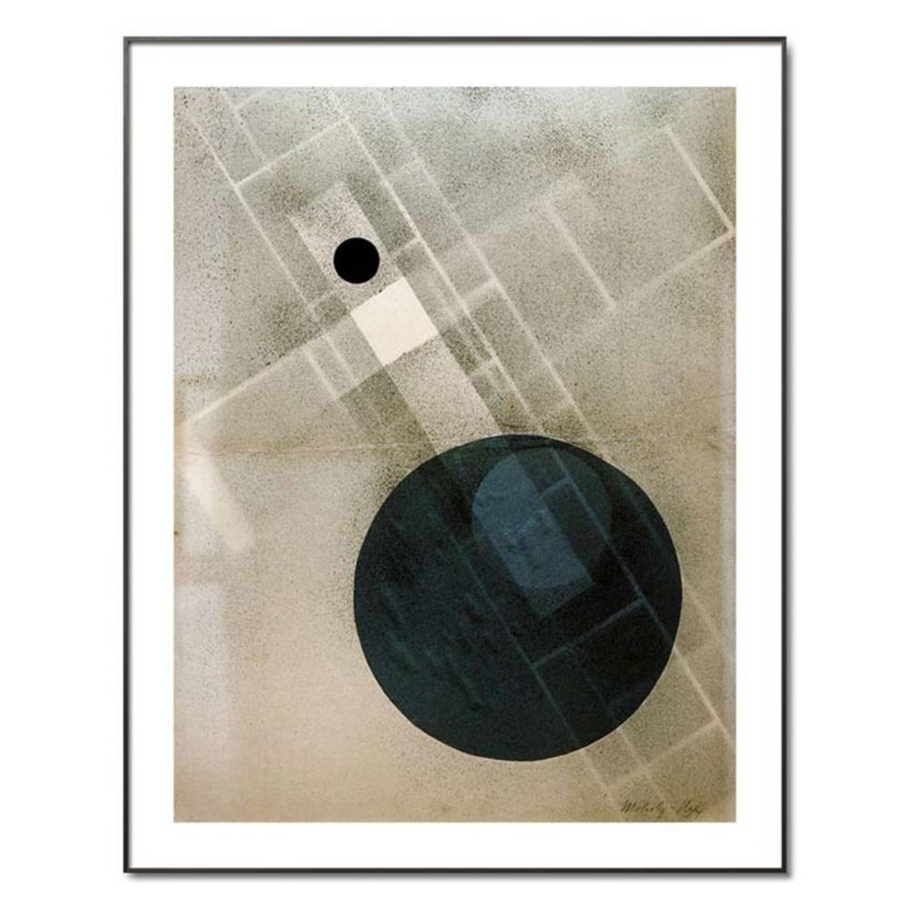 Schöner Wohnen Kollektion Gerahmter Kunstdruck 'Spray paint with blue disc' von László Moholy-Nagy
