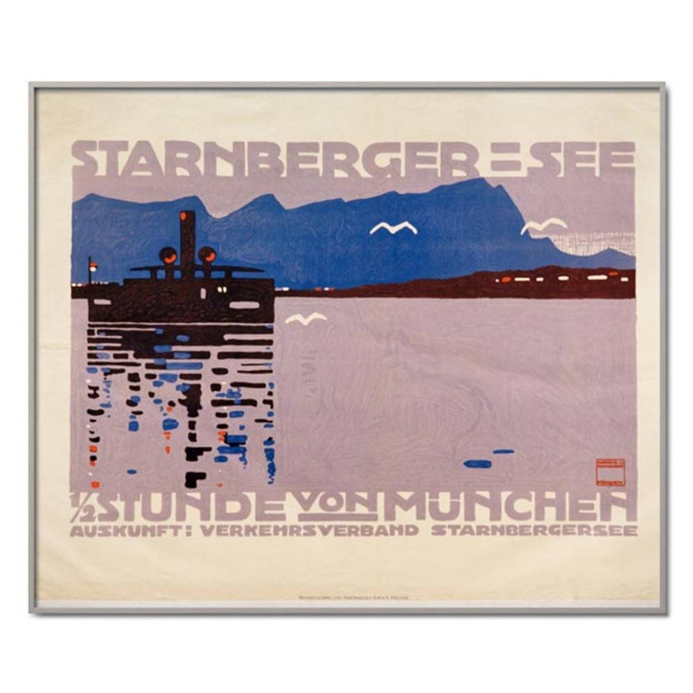 Schöner Wohnen Kollektion Gerahmter Kunstdruck 'Starnberger See' von Ludwig Hohlwein