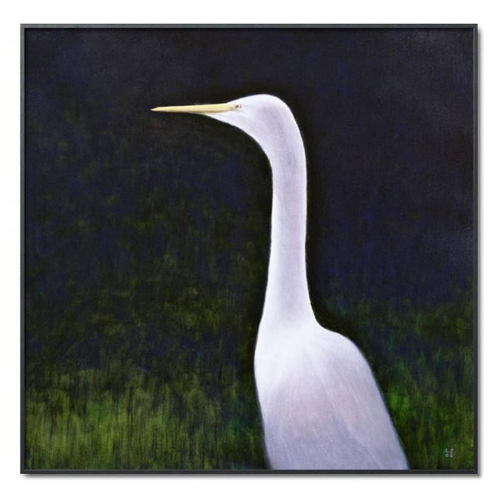 Schöner Wohnen Kollektion Gerahmter Kunstdruck 'White Egret' von Lincoln Seligman
