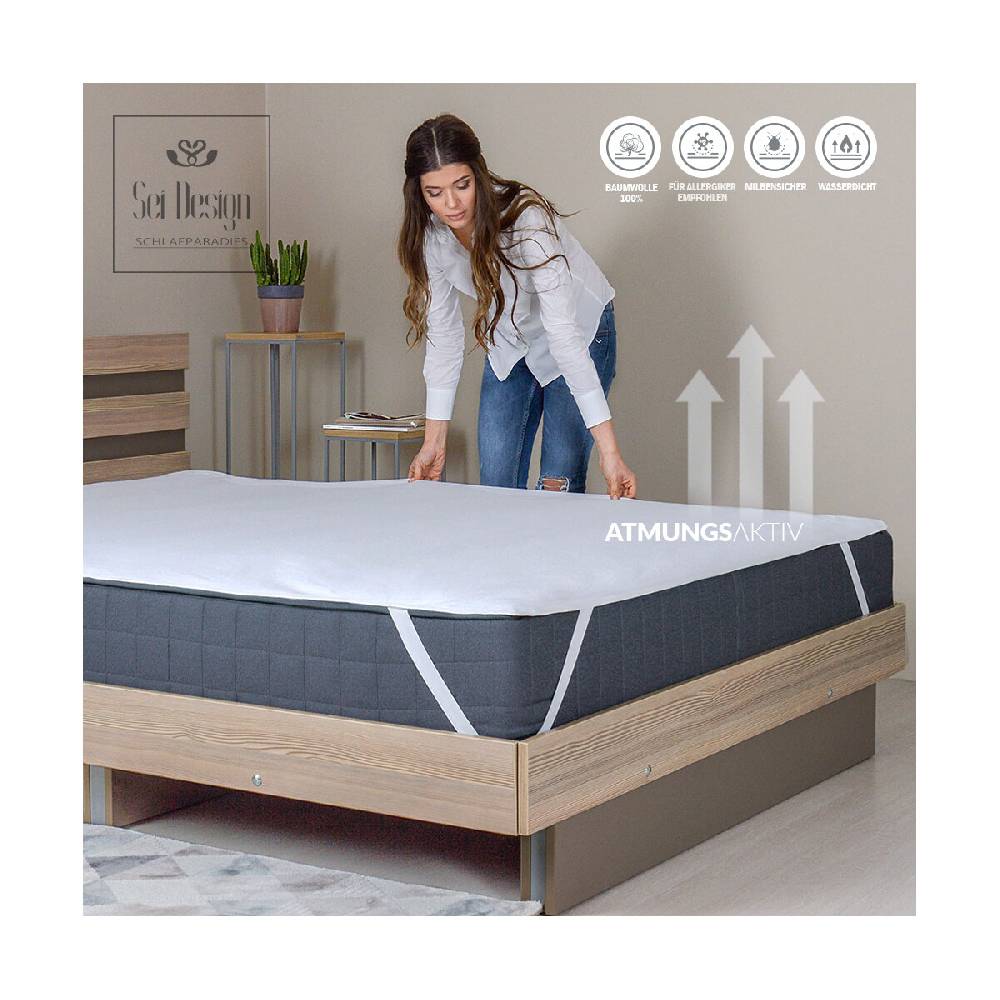 Sei Design Wasserdichter Matratzenschoner Molton 200 g/m²