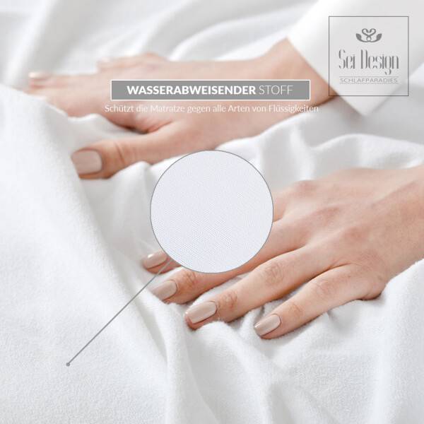 Sei Design Wasserdichter Matratzenschoner Molton 200 g/m² Fabrikverkauf