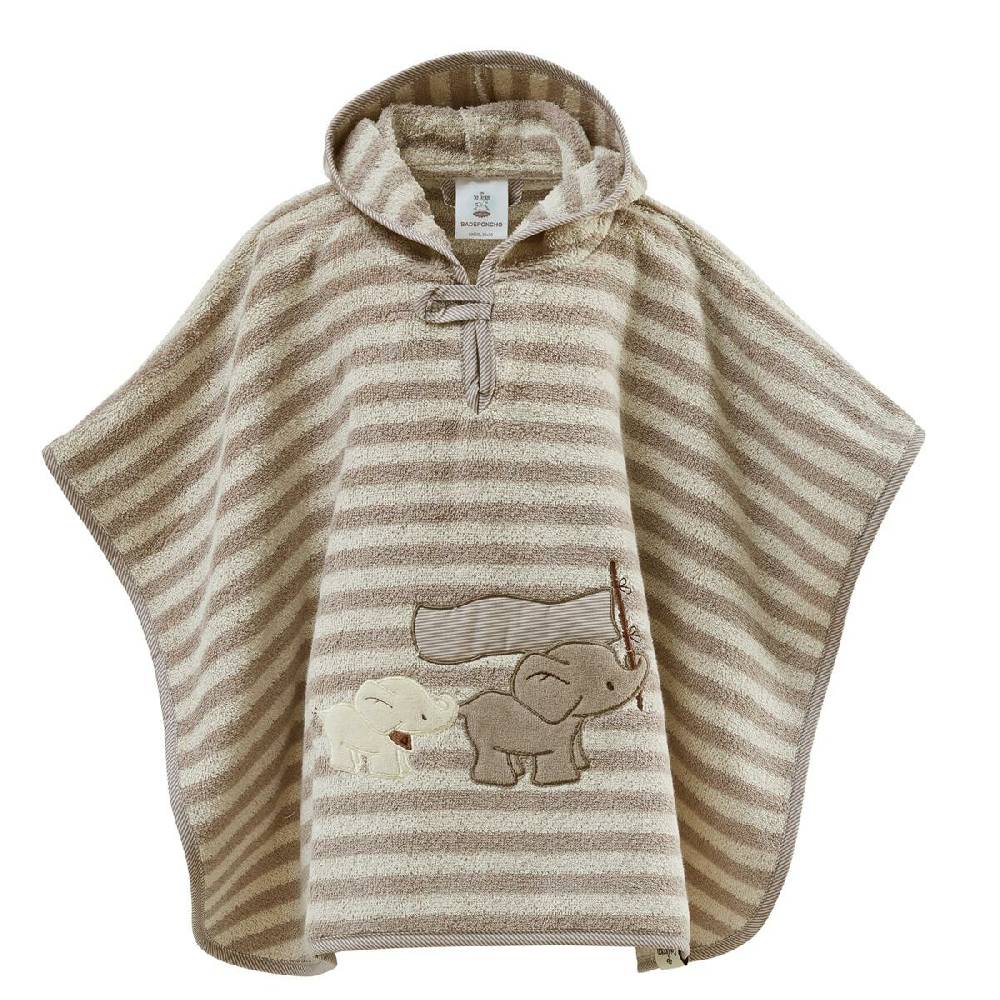 Sei Design Frottee Bade-Poncho mit Kapuze | 100% BIO Baumwolle | organic Kapuzenbadetuch | 3+ Monate bis 3 Jahre Streifen Meist gekauft
