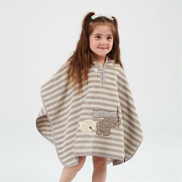 Sei Design Frottee Bade-Poncho mit Kapuze | 100% BIO Baumwolle | organic Kapuzenbadetuch | 3+ Monate bis 3 Jahre Streifen Meist gekauft