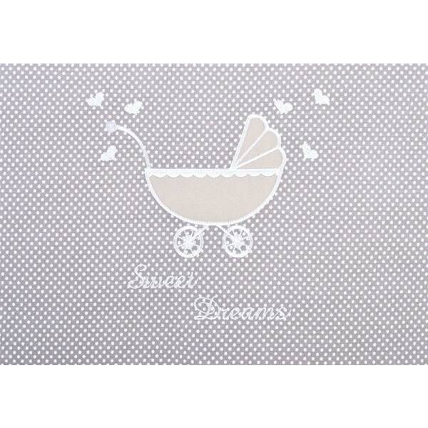 Sei Design 2 Tlg. Babybettwäsche, Pünktchen Taupe Auslauf
