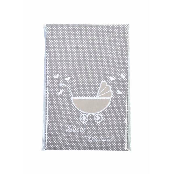 Sei Design 2 Tlg. Babybettwäsche, Pünktchen Taupe Auslauf
