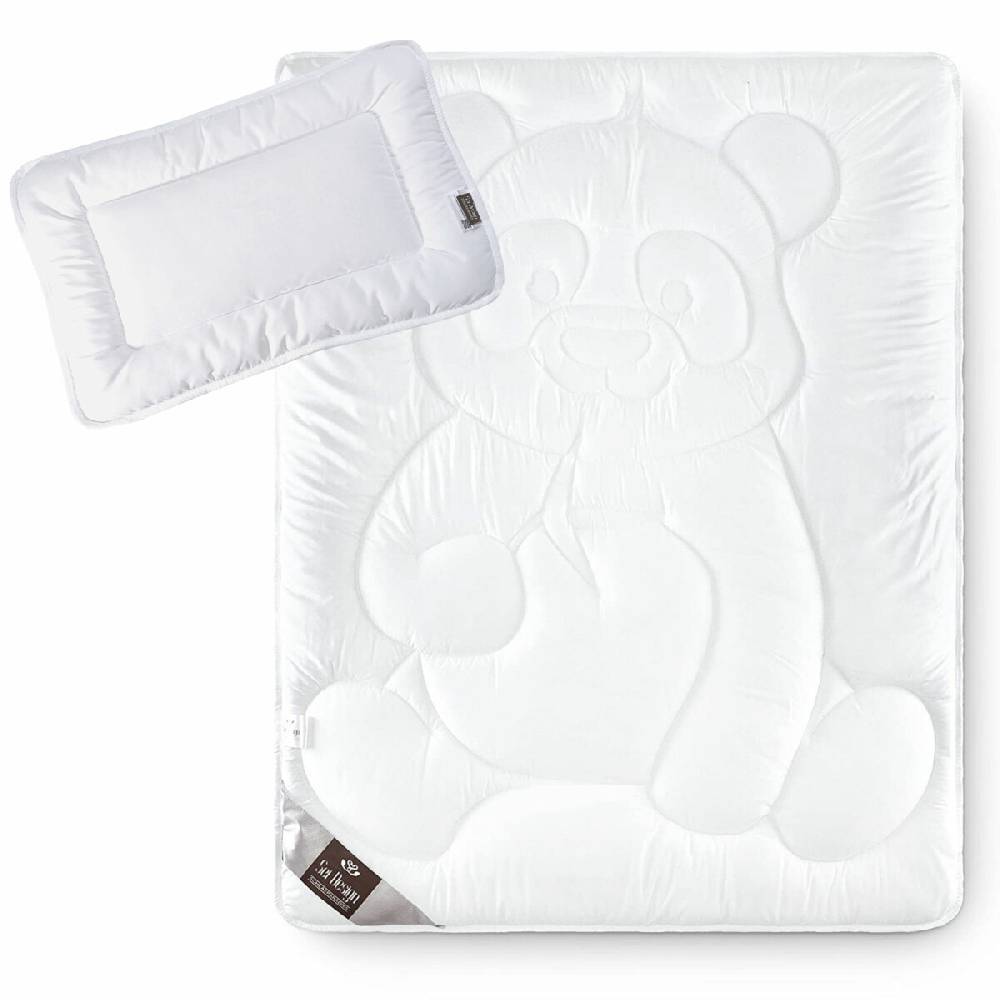 Sei Design Baby Bett SET Pandabär, Kopfkissen und Bettdecke
