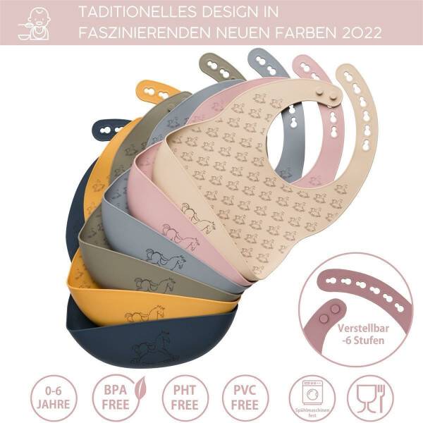 Sei Design Baby Silikon Lätzchen mit Auffangschale Fabrikverkauf