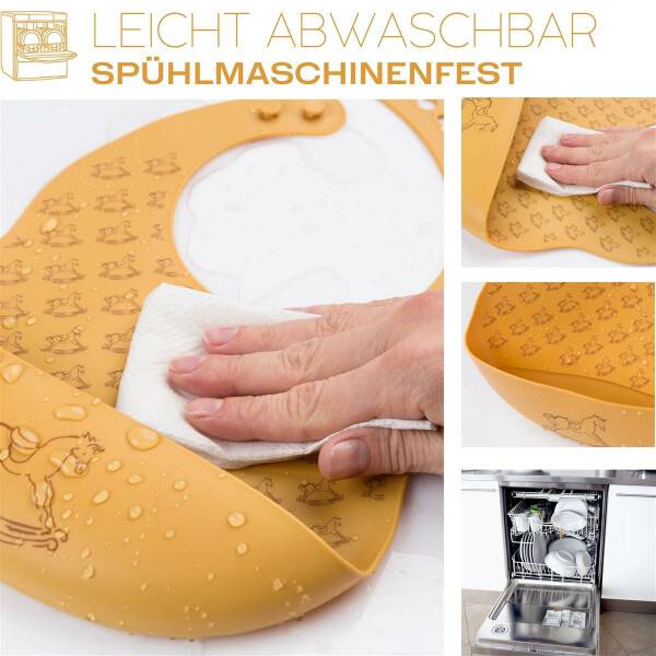 Sei Design Baby Silikon Lätzchen mit Auffangschale Fabrikverkauf