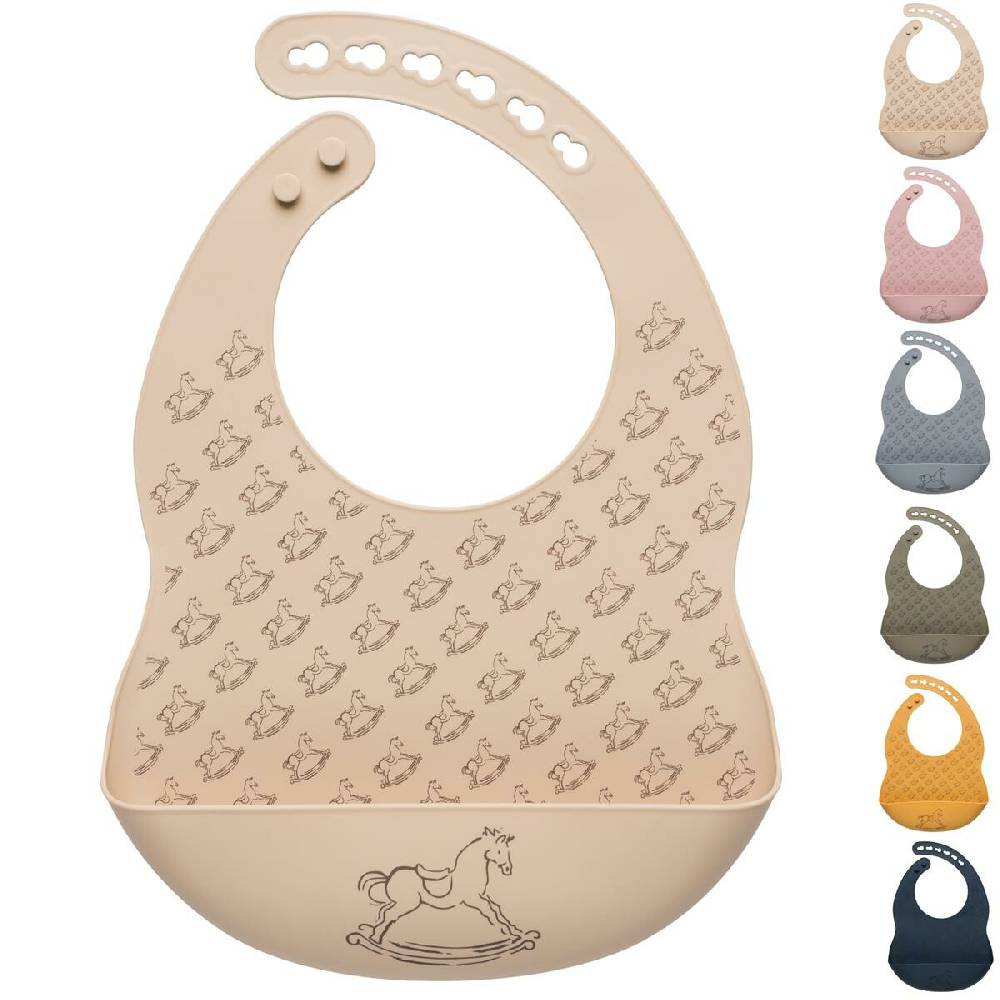 Sei Design Baby Silikon Lätzchen mit Auffangschale Shifting Sand