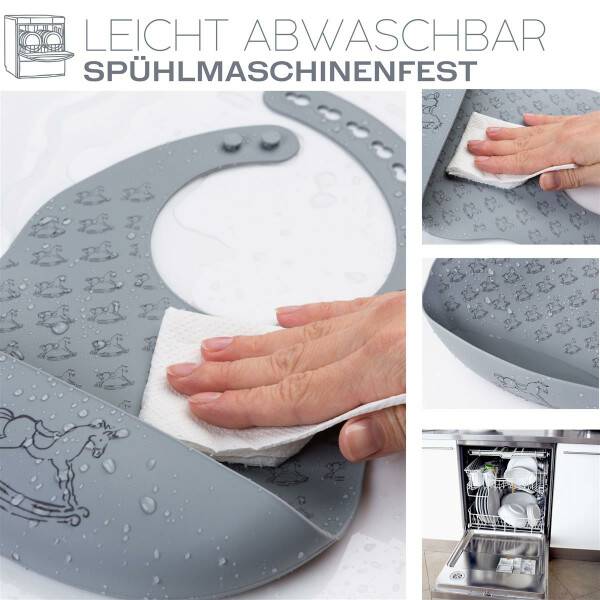 Sei Design Baby Silikon Lätzchen mit Auffangschale Tradewinds Outlet
