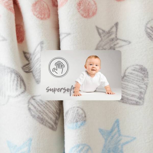 Sei Design Babydecke Kuscheldecke 90 x120 Baumwollmischung, niedliches Babydesign Herzchen Hotsell