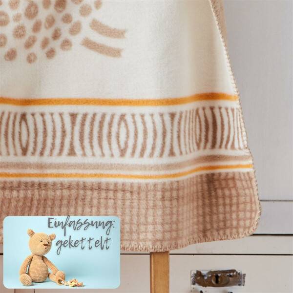 Sei Design Babydecke Kuscheldecke 90 x120 Baumwollmischung, niedliches Babydesign Schäfchen im Angebot
