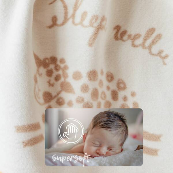 Sei Design Babydecke Kuscheldecke 90 x120 Baumwollmischung, niedliches Babydesign Schäfchen im Angebot