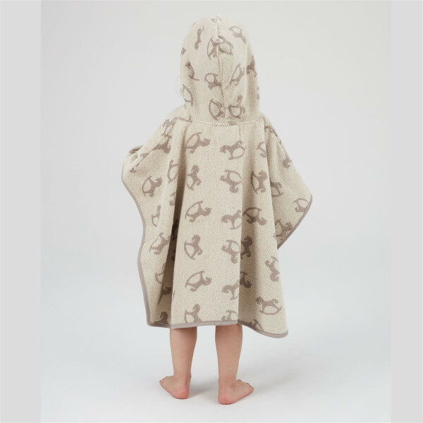 Sei Design Frottee Bade-Poncho mit Kapuze | 100% BIO Baumwolle | organic Kapuzenbadetuch | 3+ Monate bis 3 Jahre Schauckelpferd Fabrikverkauf