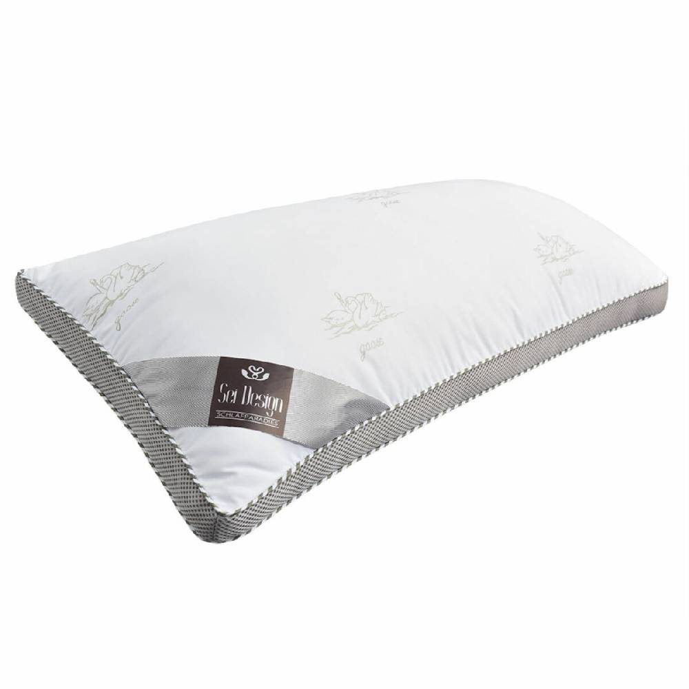 Sei Design 2-er Pack DREI-KAMMERKISSEN Classica Soft 3D 40x80 SWAN