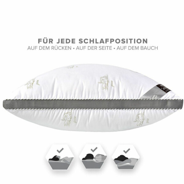 Sei Design 2-er Pack DREI-KAMMERKISSEN Classica Soft 3D 40x80 SWAN Outlet