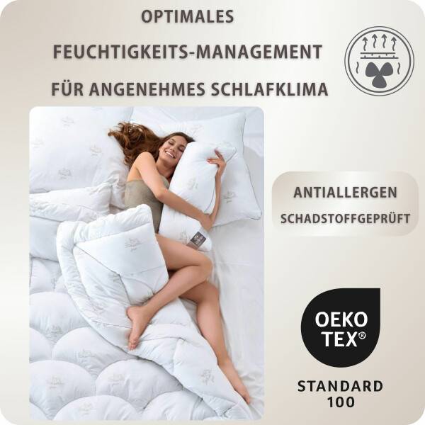Sei Design 2-er Pack Kopfkissen Air Softfill Collection SWAN, 40x80 cm Angebote