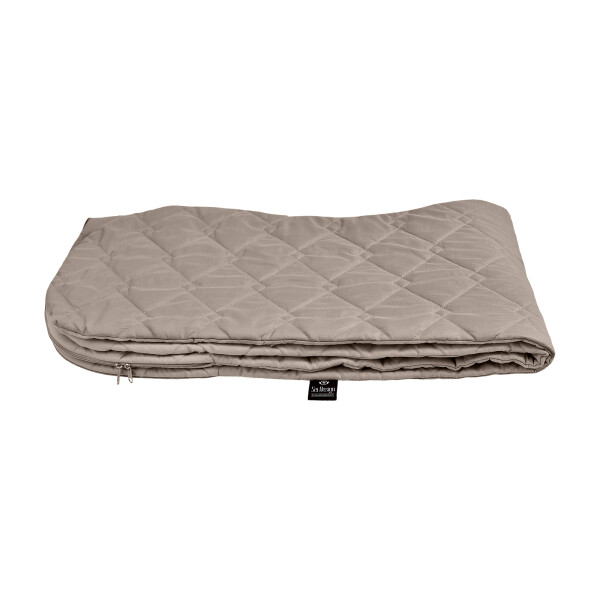 Sei Design Bezug Schwangerschaftskissen Seitenschläferkissen Lagerungskissen Bodypillow | gepolstert und gesteppt mit Reißverschluss waschbar 140 x 75 x 20 cm Mikrofaser gesteppt taupe im Angebot