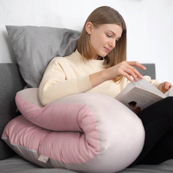 Sei Design Bodypillow | Bezug mit Reißverschluss waschbar 140 x 75 x 20 cm taupe/Puder Online