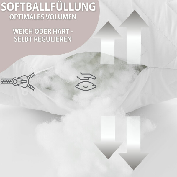 Sei Design Schwangerschaftskissen Bodypillow | Bezug gepolstert und gesteppt mit Reißverschluss waschbar 140 x 75 x 20 cm beige Outlet