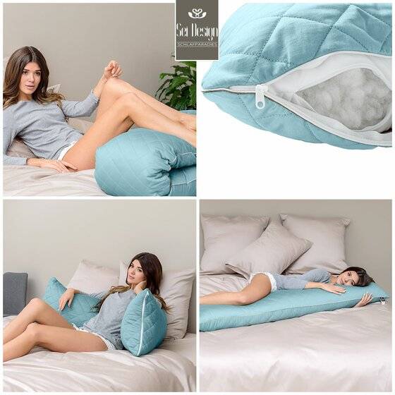 Sei Design Seitenschläferkissen mit gestepptem Bezug im Angebot