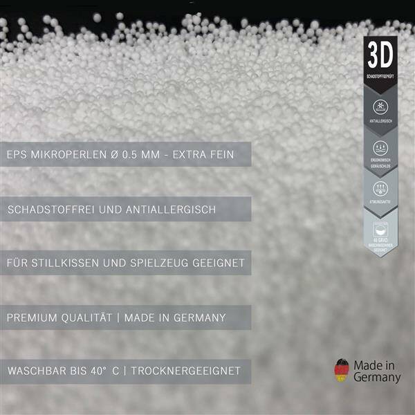 Sei Design EPS Mikroperlen Feinkorn PLUS für Stillkissen (ca. 0,5 mm) Günstiger Verkauf