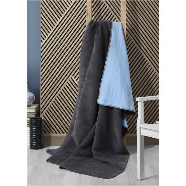 Sei Design Kuscheldecke Kassandra 150x200 | 58% Baumwolle 450 gr /m² Bicolore Dark-Denim Blitzverkäufe