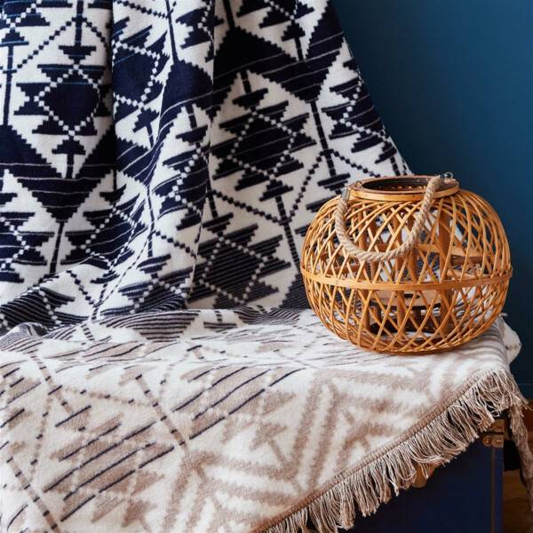 Sei Design Kuscheldecke Kassandra 150x200 | 58% Baumwolle 450 gr /m² Ethno Verkauf