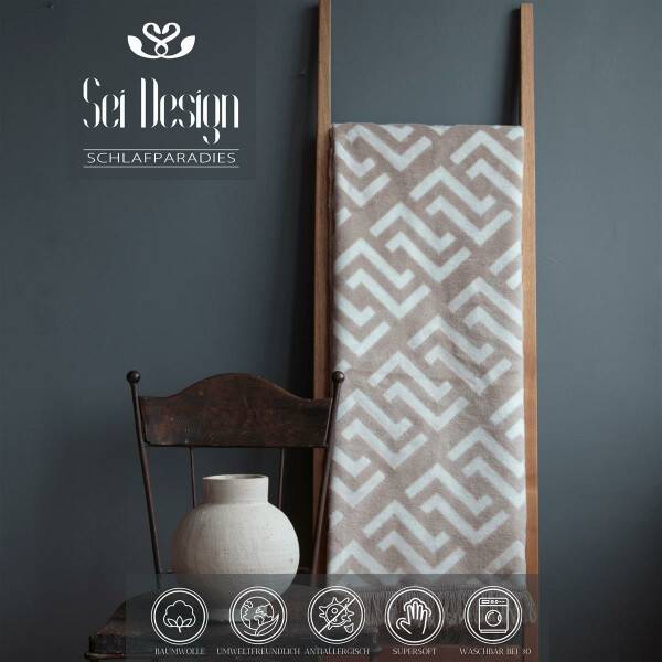 Sei Design Kuscheldecke Kassandra 150x200 | 58% Baumwolle 450 gr /m² Glam Powder Hotsell